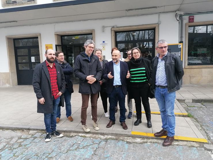 O deputado do BNG no Congreso, Néstor Rego, en Navantia 