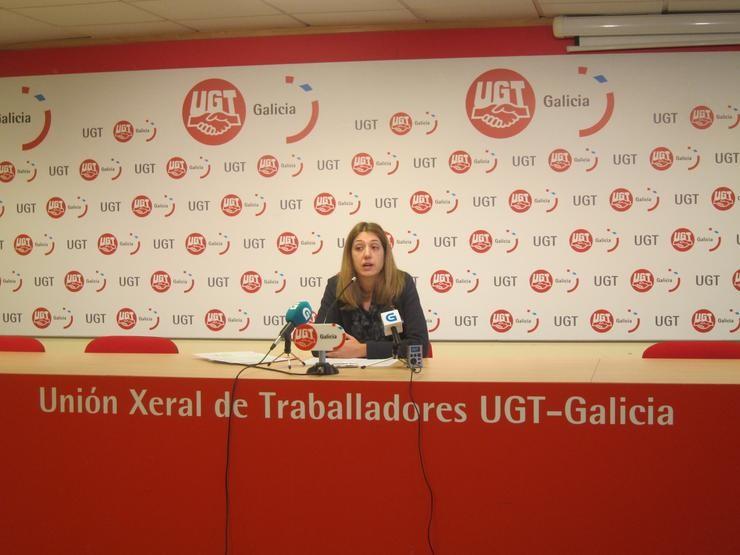 A secretaria de Igualdade de UGT Galicia, Mónica Rodríguez. 
