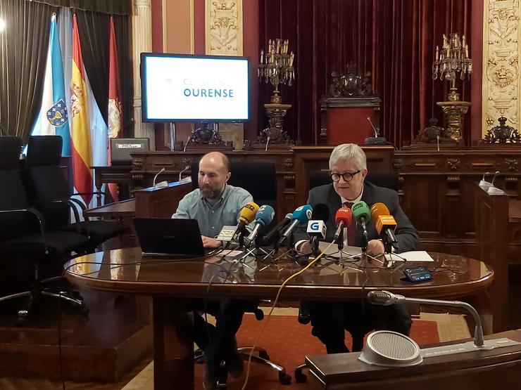 Rolda de prensa do alcalde de Ourense, Gonzalo Pérez Jácome. 