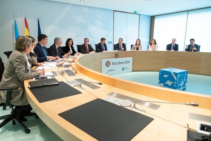 O titular do Goberno galego preside a reunión do Consello da Xunta.