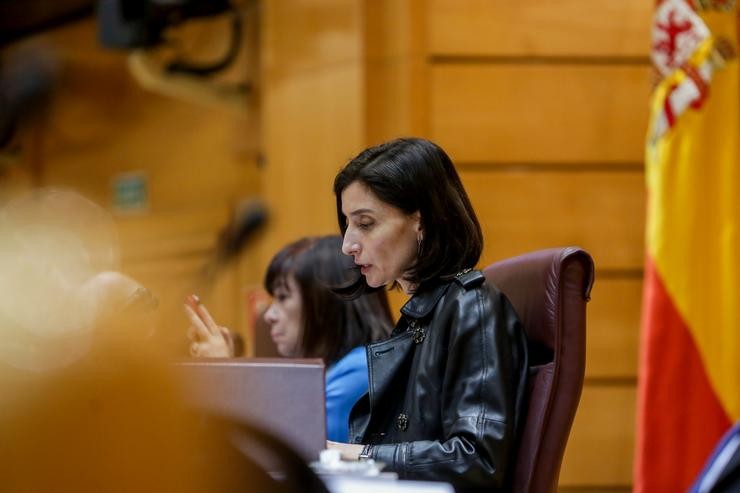 A presidenta do Senado, Pilar Llop, durante a segunda sesión de control celebrada no Senado nesta lexislatura para responder á oposición, en Madrid, a 25 de febreiro de 2020.. Ricardo Rubio - Europa Press