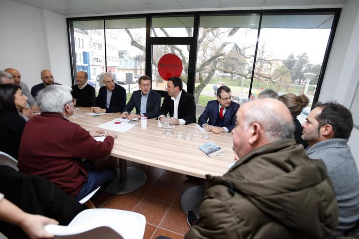 O presidente da Xunta de Galicia, Alberto Núñez Feijóo, en Endesa As Pontes 