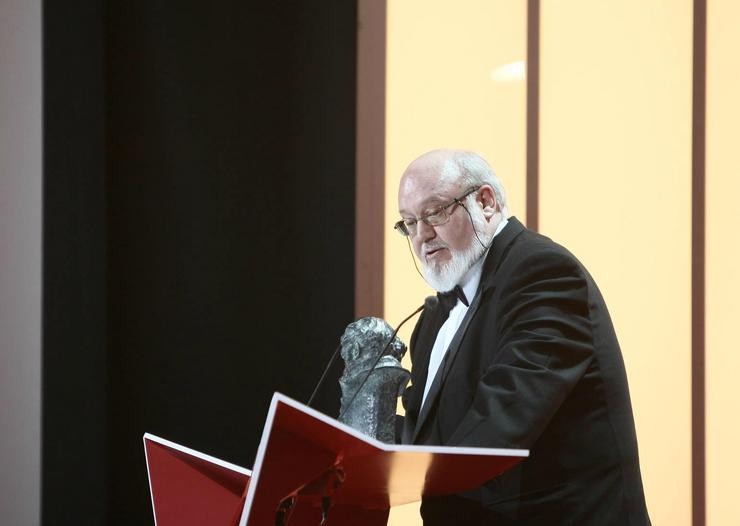 O cineasta José Luis Cuerda, durante a entrega da XXIII Edición dos Premios Goya, o 2 de febreiro de 2009 