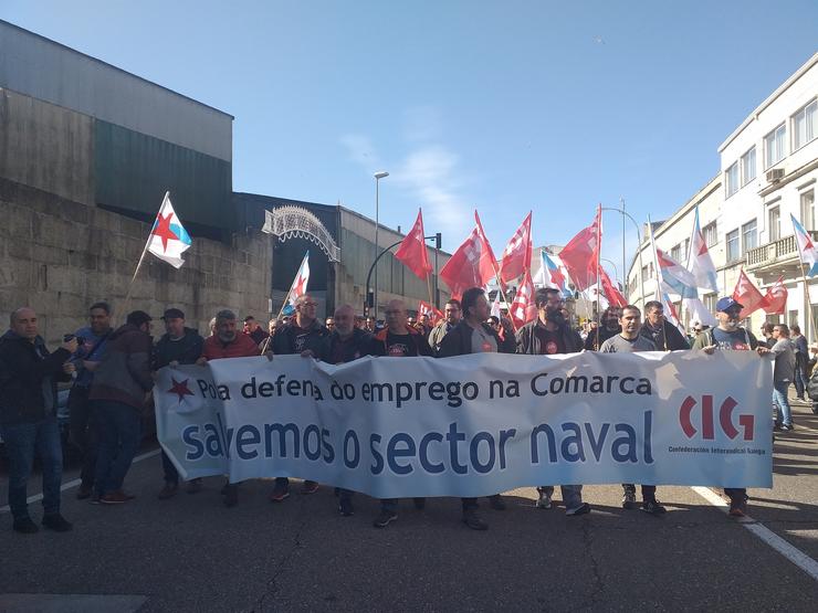 Manifestación convocada pola CIG en defensa do sector naval en Vigo.. PAULA JUST-EUROPA PRESS / Europa Press