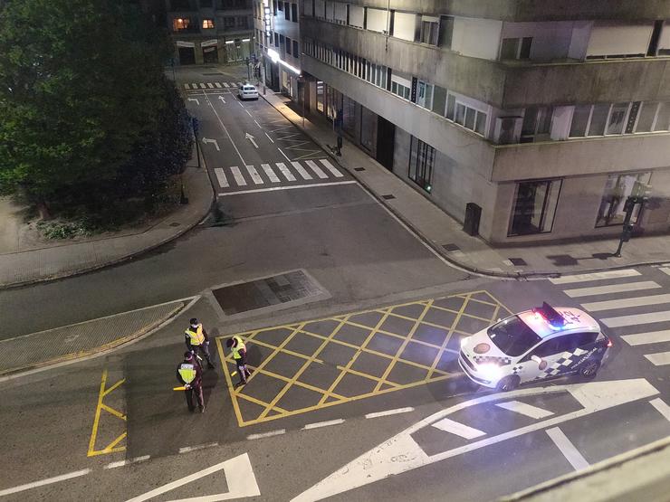 Control policial en Santiago de Compostela no cuarto día do Estado de Alarma decretado pola expansión do coronavirus en España 