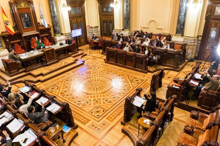 Pleno da Corporación municipal da Coruña.
