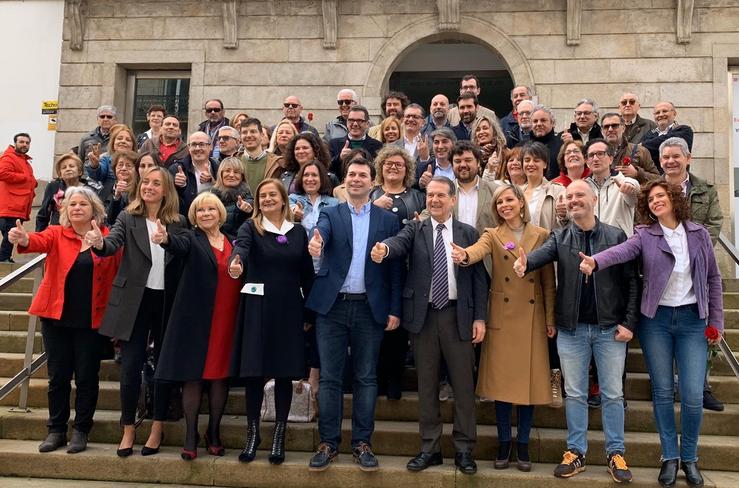 Acto de Gonzalo Caballero con Gonzalo Caballero e socialistas en Vigo 