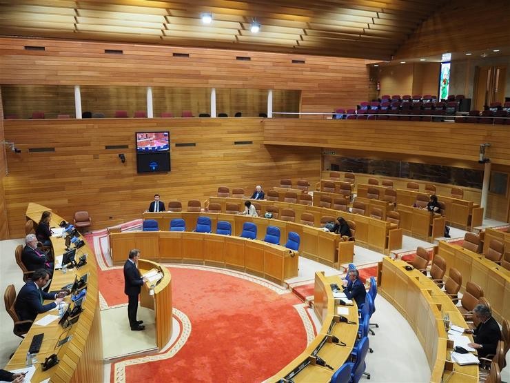 Comparecencia do presidente da Xunta, Alberto Núñez Feijóo, na Deputación Permanente do Parlamento de Galicia, durante o estado de alarma polo covid-19. PARLAMENTO DE GALICIA 