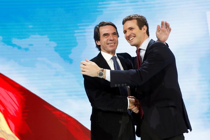 José María Aznar e Pablo Casado / EFE