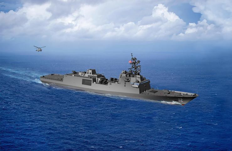 Recreación virtual da nova fragata da armada estadounidense. Ou.S. NAVY GRAPHIC 