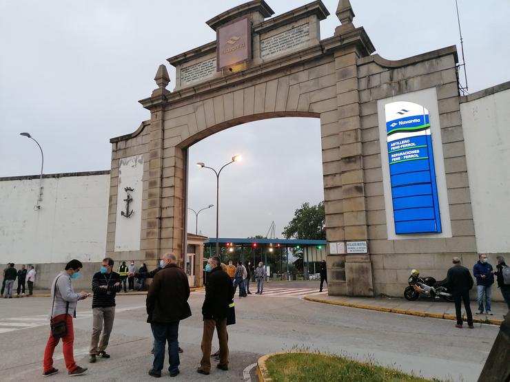 Concentración na porta de Navantia Ferrol. 