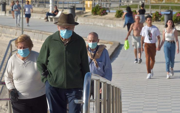 Paseo de Samil, en Vigo 