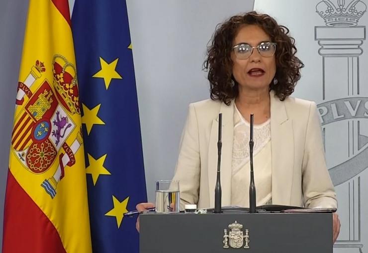 Ministra de Facenda e portavoz do Goberno, María Jesús Montero / Moncloa.