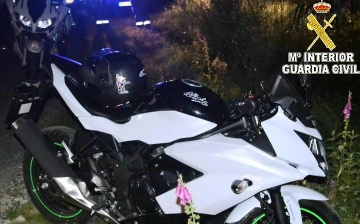 Moto que sufriu un accidente 