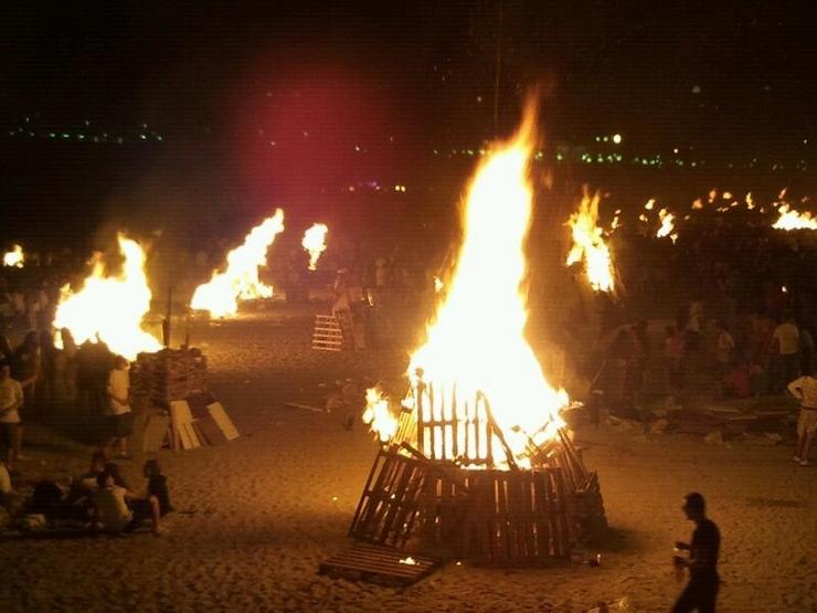 Fogueiras na Coruña en San Xoán 