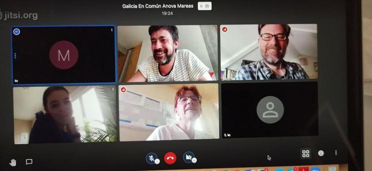 Reunión telemática Antón Gómez Reino, Martiño Noriega e Eva Solla con Asociación en Defensa dá Sanidade Pública. GALICIA EN COMÚN 