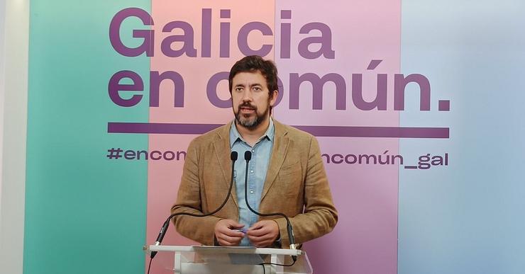 O portavoz de Galicia en Común - Anova Mareas, Antón Gómez Reino. GALICIA EN COMÚN