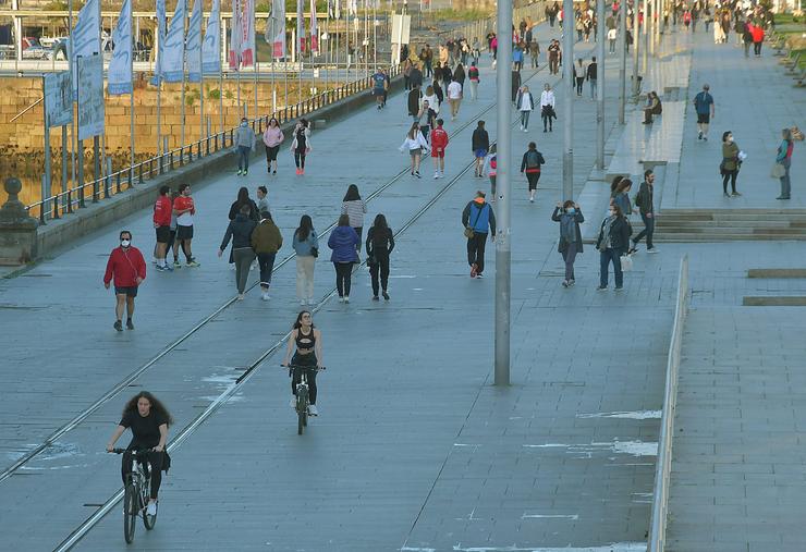 Paseos en Vigo durante na primeira fase de desescalada do estado de alarma 