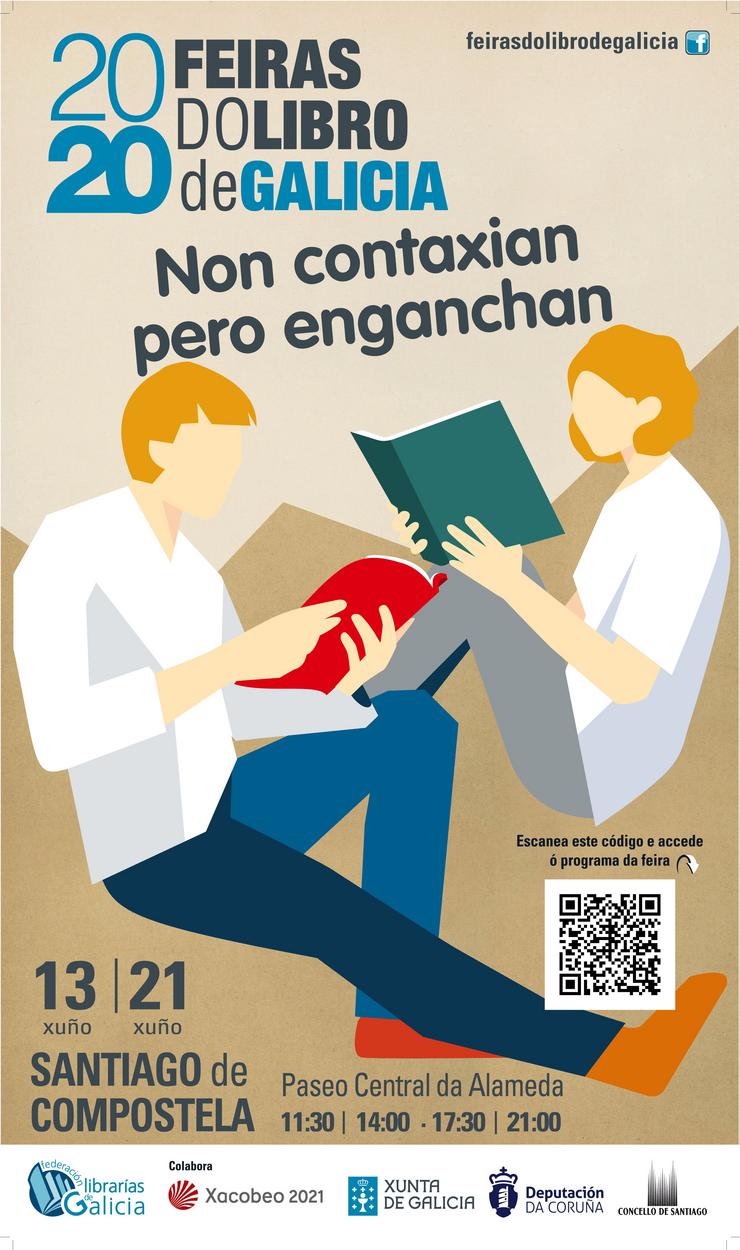 Cartel da Feira do Libro de Santiago.