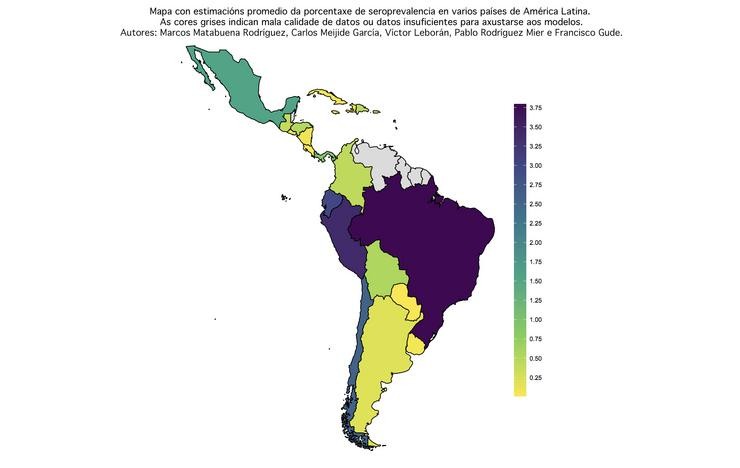 Impacto da pandemia de Covid-19 en Latinoamérica segundo os cálculos de matemáticos galegos.