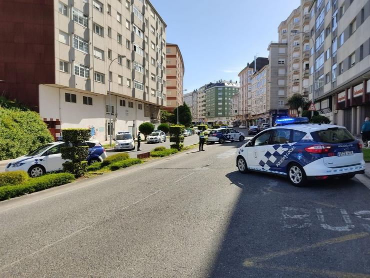 Control diúrno do tráfico realizado pola Policía Local de Lugo.. CONCELLO DE LUGO