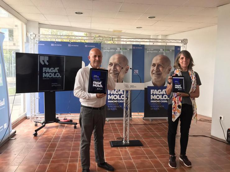 Pancho Casal e Peque González, de Marea Galeguista, no arranque electoral / Europa Press