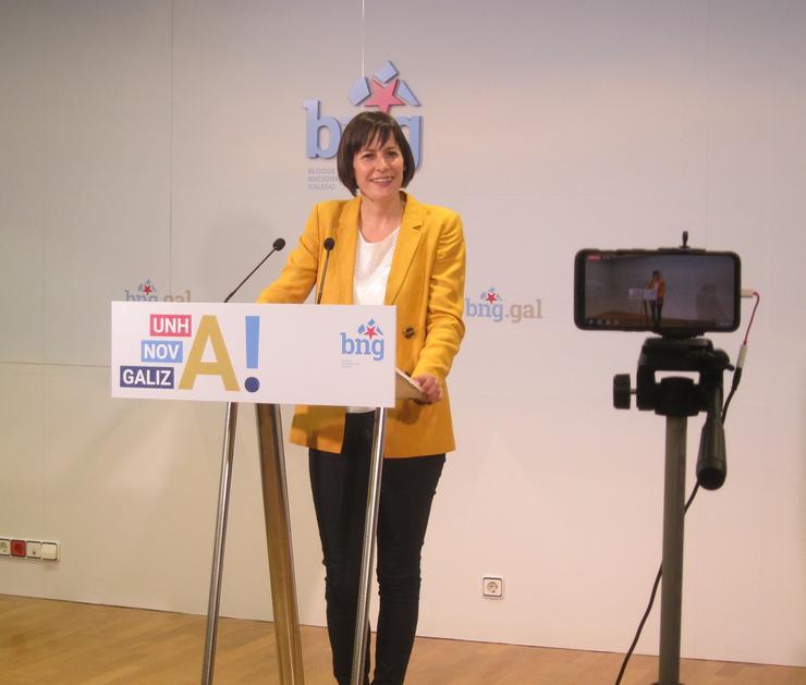 Ana Pontón en rolda de prensa o día seguinte das eleccións en Galicia 