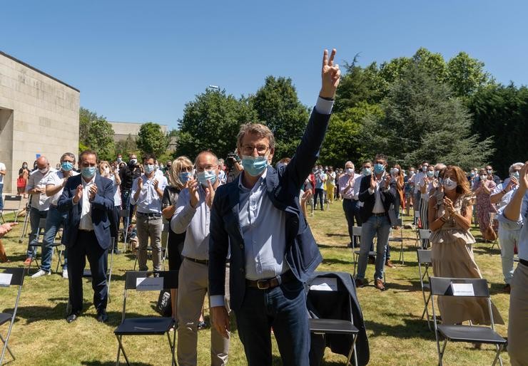 O presidente da Xunta en funcións, Alberto Núñez Feijóo, na xunta directiva do PPdeG.. PPDEG 