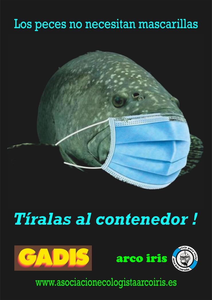 Campaña para depositar as máscaras no colector.. ARCO IRIS 
