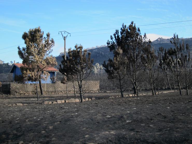 Monte Pindo, en Carnota (A Coruña), tras un incendio. EUROPA PRESS - Arquivo