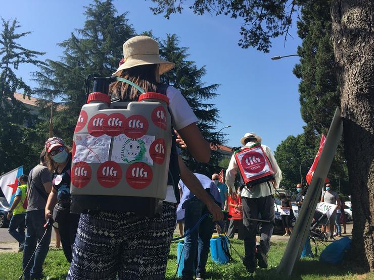 Cacelorada de profesores ante a Xunta contra o protocolo da Consellería este verán/GC