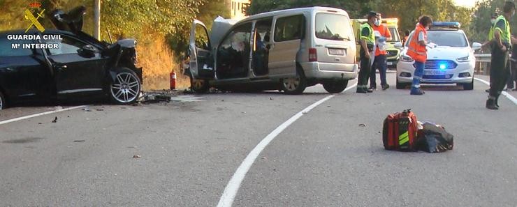 Accidente de Covelo ocorrido o 21 de xullo de 2020. GARDA CIVIL / Europa Press