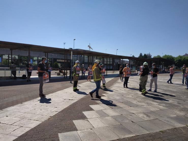 Protesta de técnicos forestais ante a Xunta 