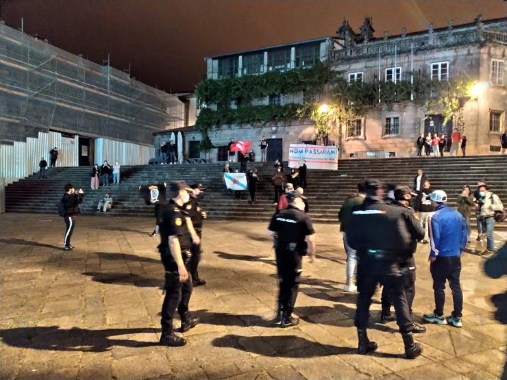 Un grupo trata de boicotear o acto de Vox no arranque da campaña das galegas / Europa Press