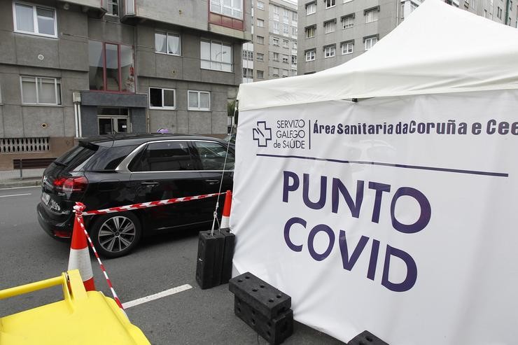 Punto COVID habilitado no Ventorillo, na Coruña, para realizar as probas PCR. CONCELLO DA CORUÑA
