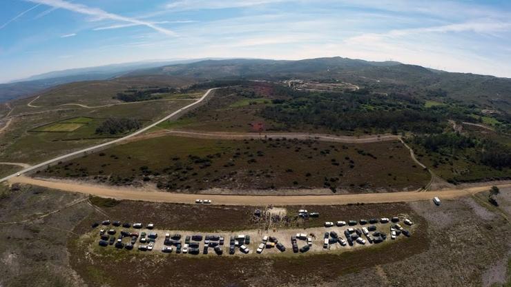 Acción de Sos Serra da Arga en contra da mina de litio nesta serra 