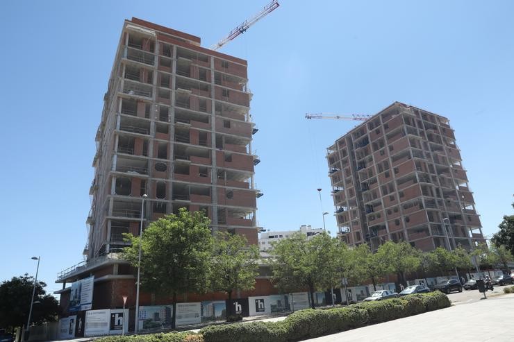 Edificio en construción en Madrid (España), a 6 de xullo de 2020.. Marta Fernández Xara - Europa Press - Arquivo