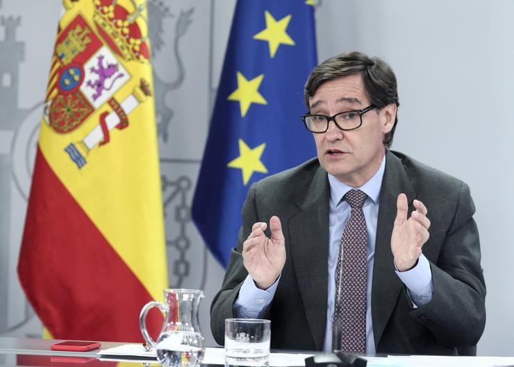 O ministro de Sanidade, Salvador Illa, comparece en rolda de prensa posterior ao Consello de ministros celebrado en Moncloa o 28 de xullo de 2020. Eduardo Parra - Europa Press 