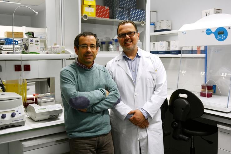 Os doutores Antonio Salgas  e Federico Martinón, autores dunha investigación sobre o coronavirus.. USC - Arquivo 