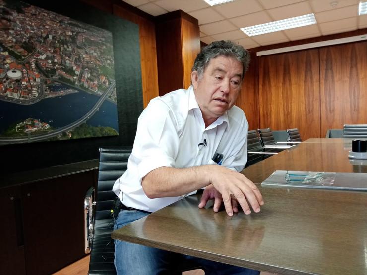 O alcalde de Pontevedra, Miguel Anxo Fernández Lores, nunha entrevista para Europa Press 