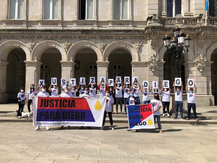 Concentración para reclamar xustiza para Diego Belo. PLATAFORMA XUSTIZA PARA DIEGO - Arquivo / Europa Press