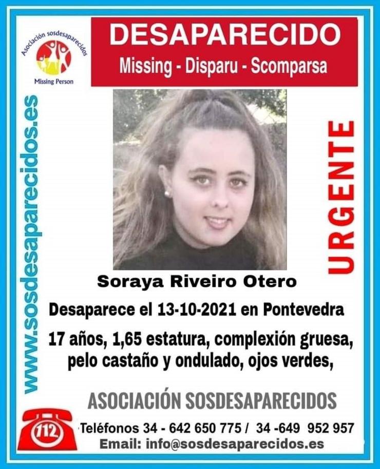 Menor desaparecida en Pontevedra. SOS DESAPARECIDOS 