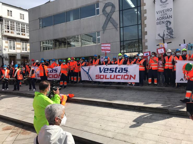 Vestas, manifestación 2 de outubro