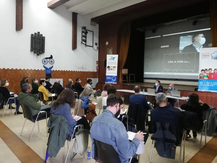 O director Xeral de Familia, Infancia e Dinamización Demográfica, Jacobo Rei, durante a súa intervención na asemblea da Plataforma de Organizacións de Infancia de Galicia (POIG)g. XUNTA 