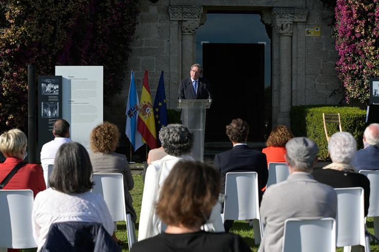 O secretario de Estado de Memoria Democrática, Fernando Martínez, preside unha homenaxe ás vítimas da ditadura franquista no Pazo de Meirás. M. Dylan - Europa Press 