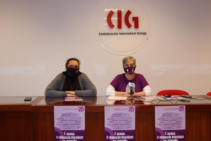 Presentación da campaña da CIG que tratará de identificar e combater a violencia exercida no traballo contra as mulleres. CIG / Europa Press