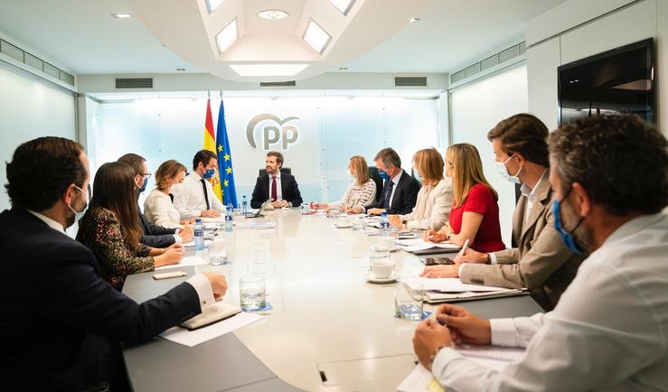 Arquivo - O líder do PP, Pablo Casado, preside a reunión do comité de dirección do PP. En Madrid, a 18 de outubro de 2021.. DAVID MUDARRA (PP) - Arquivo / Europa Press