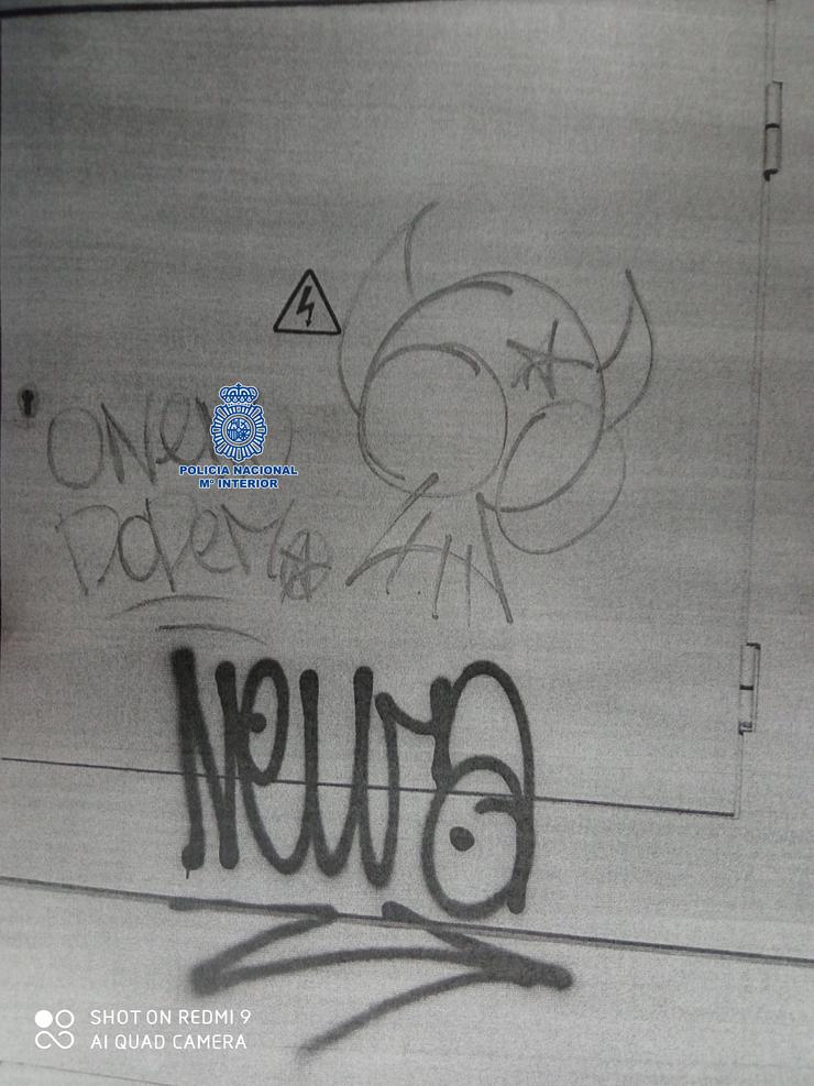 Pintada en Pontevedra atribuída ao grafitero coñecido como 