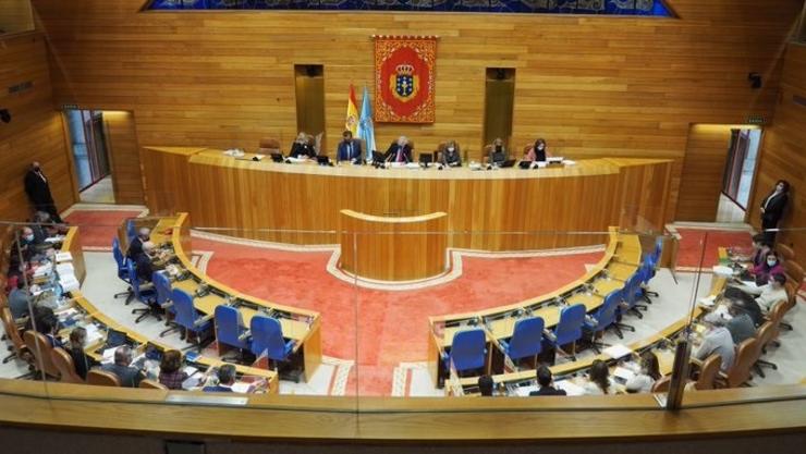 Celebración do pleno do Parlamento de Galicia 