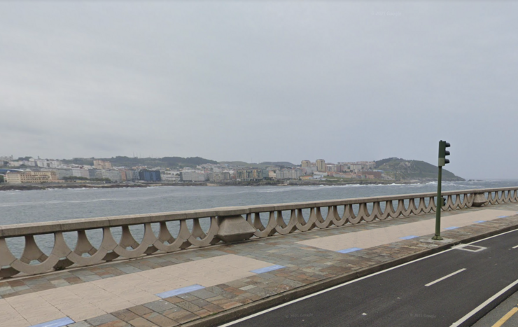 Liña de costa da Coruña, á altura do Domus 